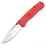 Klappmesser klein leicht scharfe taschenmesser axis lock, S30V edelstahl flach, G10 Rot griffe, edc outdoormesser, survival Universalmesser, tragbare camping messer, neck knife einhand messer clip