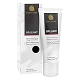SOLITAIRE Brilliant Ledercreme mit Schwammauträger Glattleder Farbauffrischung, Intensive Pflege, Lederpflege Schuhe, Taschen, Kleidung, A-Schwarz, 75 ml (1er Pack), 75