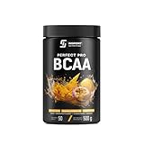 INSPORT Nutrition - BCAA PERFECT PRO - Professionelles Sport-Supplement - Verzweigtkettige Aminosäuren - L-Glutamin - Vitamin B6-50 Portionen - 500g Pulver - Geschmack: (Mango-Passionsfrucht)
