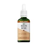 Modern Nature Lebkuchen Stevia Drops - Aroma Geschmackstropfen Flavdrops - Flüssige Stevia Tropfen Süßstoff – Flavour Drops - Kalorienfrei, Zuckerfrei Kaffee Sirup Alternative Süßungsmittel 50ml