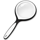 AMFUN 10-fache Große Lupe, Handlupe, Fördert Neugier und Lernfreude für Zeitungen, Lesen, Insekten, Hobbybeobachtung, Weiß