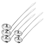 MOTHNUR 5 Stück Fettlöffel, Ölfilter, Skimmerlöffel, Ölabscheiderlöffel, Öl Fettabscheider, Schöpflöffel, Ölabscheider, Suppenlöffel, Öl Suppenabscheider, Schöpfkelle, Ölabscheider,