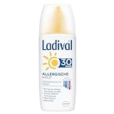 Ladival Allergische Haut Sonnencreme Spray LSF 30 – Parfümfreies, Sonnenspray für Allergiker – ohne Farb- und Konservierungsstoffe, wasserfest – 1 x 150 ml