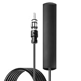 Autoradio Antenne FM Scheibenantenne,Windschutzscheiben Antenne mit DIN Stecker und 3m Verlängerungskabel - Für Auto, LKW, SUV - Kompatibel mit Pioneer, Kenwood und Mehr - Optimale Stereoempfang