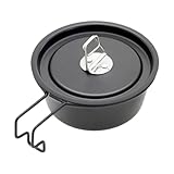 Camping Cups & Mugs – 350 ml Campingbecher aus Aluminiumlegierung mit gebogenem Griff – tragbare leichte Mischschüssel-Kaffeetasse für Picknick, Wandern mit der Familie