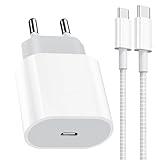 Apple MFi-Zertifiziert PD 25W Schnellladegerät für iPhone Ladegerät mit USB C Ladekabel 3.3FT, USB C Ladegerät Ladestecker Type C Netzteil Super Fast Charger für iPhone 15/15 Plus/15 Pro Max/iPad Mini