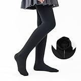 Sahunfri Thermostrumpfhose Kinder Mädchen, Thermo Strumpfhose Kinder mit Innenfutter Winter Warm für 3-15 Jahre Geeignet (DE/NL/SE/PL, Alter, 9 Jahre, 11 Jahre, Regular, Standard, Schwarz)