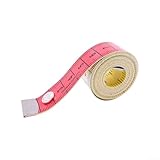 Farbmaßband zum Nähen und Schneidern - 150 cm weiches flaches Lineal mit Knopf, Rindsleder - synthetisches Material, leicht & für Schneidermaßband