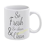 Kaffeetasse 'So Fresh and So Clean', Geschenkidee, Teetasse, Erntedankfest, Weihnachtsgeschenk, 425 ml