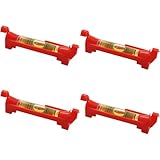 DaiUni 4 Stück Schnurwasserwaage, Schnurwasserwaage Profi, Rot Wasserwaage Schnuur,Schnurwaage Wasserwaage für Maurerarbeiten, Klempnerarbeiten, Rinnenarbeiten