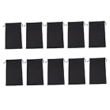 UPKOCH 20 Stück Brillenbeutel Kordelzug 17X75cm Weiches Material Staub und Kratzfreie Aufbewahrung für Sonnenbrillen und Skibrillen Schwarz