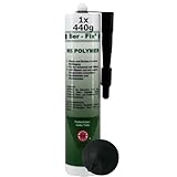 Ber-Fix MS Polymer Schwarz 1x 440g – Ungiftiger Teichkleber & Dichtstoff – Klebt & dichtet selbst unter Wasser