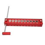 Bohrschablone Möbelbau aus Aluminium, 10 - in - 1 Dübelhilfe mit 45° und 90° Winkel, Dübellehre für Holz - Präzises Bohren, Langlebiges Material, Vielseitig für Heimwerker