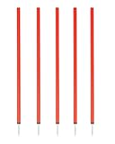 SPORTIKEL24 5 x Slalomstangen 100 cm, ø 32 mm Farbe Rot