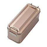 Générique Keksdose Metall - Leere Dose aus Metall | Keksdosen aus Zinn | Rechteckige Blechdose | Keksdosen mit Deckel