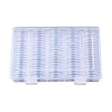 Münzkoffer | 27 mm Münzsammleretui, schützende Dichtung, Aufbewahrungs-Organizer für Wohnzimmer, Schlafzimmer, Reisen, Auktion, Museum, Ausstellung