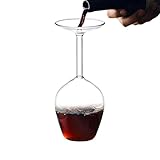 Generisch Umgedrehtes Weinglas – 400 ml, modernes, hitzebeständiges Glass | Rotweinglas mit umgekehrtem Design, heiße kalte Getränke, Küchenbar- | Geburtstag, Valentinstag, Weihnachten