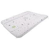 Babycalin Wickelauflage, komfortabel, mit Sternen, aufgedruckter Messleiste, Beige, 50 x 70 cm, 1 Stück (1er Pack)