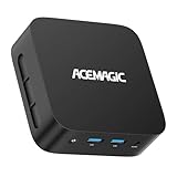ACEMAGIC V1 Mini PC Intel Alder Lake-Ν95(4C/4T, bis zu 3,4 GHz), 8GB DDR4 256GB M.2 SSD Micro Computer Desktop PC, Gigabit Ethernet/WiFi 5/BT4.2/4K@60Hz Mini Computer Büro/Schule