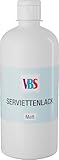 VBS Serviettenlack Matt 100-1000ml Lichtecht Wasserfest auf Wasserbasis Geruchsneutral Servietten Lack Kleber 500 ml