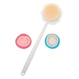 Housoutil Peeling Rückenbürste für Damen Doppelseitige Dusche Körperbürste mit Weichen Borsten Rutschfestem Griff Sanftes Peeling und Massagegerät für Gründliche Hautreinigung