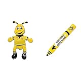 Borussia Dortmund, BVB-Emma Plüschfigur mittel, 02 Gelb, 30cm & BVB-Radiergummi-Stift