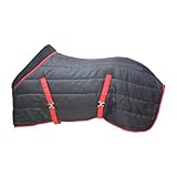 Amagogo Pferdedecke, Pferdebekleidung, wasserdicht, Verstellbarer Bauchgurt, Weidedecke für Transport, Reise, Weide, Bauernhof