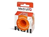 Medrull Fixierpflaster 5m x 2,5 cm TRANSPARENT Pflaster Rolle mit starker Klebekraft - sicheren Fixierung von Wundverbänden