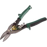 Stanley Blechschere Maxsteel (rechts, 250 mm Länge, Bi-Material Kunststoffhandgriff, chromveredelt, Einhandbedienung) grün, 2-14-564