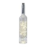 Star Trading LED Draht-Lichterkette, Flaschen-Lichterkette, 40 Warmweiße LEDs, Batteriebetrieben mit Timer, 2m Silber, Ideal für Flaschen-Deko