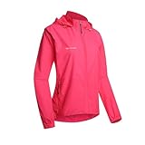 HARLSO Damen Sommer Fahrradjacke 2-in-1 mit abnehmbaren Ärmeln, wasserdichte, atmungsaktive Fahrradweste für Radfahren, Laufen,Pink-XXL