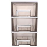 Hohopeti Transparente Dreischichtige Kunststoff schubladenbox Multifunktionaler Aufbewahrungsorganizer für Büro und Zuhause Mittelgroß Tragbar Praktischer Ordner für Kleinteile