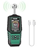 ERICKHILL Feuchtigkeitsmessgerät Wand, Kontaktloses Feuchtemessgerät für Mauerwerk, Holz, Beton, Estrich & Gips, Dreifarbiger LED-Ring + Digitale Waage, Type-C Wiederaufladbarer Akku (Kugelform)