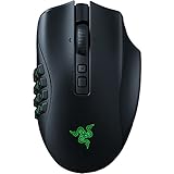 Razer Naga V2 Pro - Kabellose MMO-Gaming-Maus (HyperScroll Pro Rad, Anpassungsfähigkeit und Kontrolle, HyperSpeed Wireless, Focus Pro 30K Optischer Sensor, Optische Mouse Switches Gen-3) Schwarz