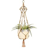 Pflanzen-Hängekorb – 1,1 M Baumwoll-Leinen-Boho-Hängetopf-Lanyard, Handgewebte Wohndekorationen Für Einweihungspartys, Geburtstage, Hochzeiten | Dekoration Für Balkon, Büro, Garten, Hotel, Einkaufszen