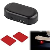 Alarmanlage Auto,Alarmanlage Solar Auto,Solar Power Dummy Auto Alarm,Alarmanlage Dummy Auto,Alarmanlage Auto Licht,Auto Alarmanlage Diebstahlsicherung für Auto Sicherheitssystem,Rot