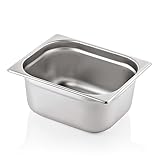 Morleos GN 1/2 150 mm - 8,5 L Gastronormbehälter aus rostfreiem Edelstahl 325 x 265 mm | stapelbar & rostfreier GN Behälter | Gastronomie-, Event- & Catering Zubehör aus robusten 0,7 mm Stahl