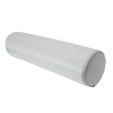 Eashaoo Rundhalskissen, Nackenrolle, Memory-Schaum, zylindrische Nackenrolle, Kissen für Nacken, Beine, Lendenwirbelstütze, wasserdichtes Seitenschläfer-Körperkissen mit Reißverschlussbezug (Grau, 50