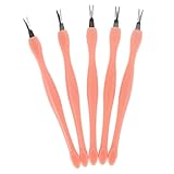 WRITWAA 5 Stück Maniküre-werkzeugset Nagelhautwerkzeuge Nagelhautschieber Aus Edelstahl Nagelstudio-zubehör Nagelhautentferner Nagelentferner Werkzeug Nagelkürzchen -drücker Rosa Plastik