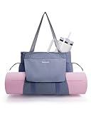 sportsnew Yogatasche Damen Groß Wasserdicht Yoga Tote Tasche mit Nassfach & Klettverschluss Schnellzugriff Yogamatte