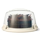 Amazon Basics Runder Kuchentransportbehälter mit Griff, für 30cm Kuchen, BPA-frei, Kühlschrank- und Spülmaschinenfest