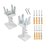 Bebykilemi Verstellbare Heizkörper-Bodenhalterung, Stahlkonstruktionshöhe 14-21 cm, Paneelheizkörper-Ständer, mit Montageset