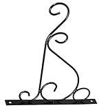 jojofuny Eisen Wandhaken Pflanzhalterung Klein Schwarz Stabile Blumenampel Halter Wandmontage für Hängekörbe Laternen Vogelhäuschen Garten Dekor