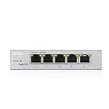 Zyxel 5-Port Gigabit Web Managed Switch, Ethernet Ports, Lüfterlose Design, Metallgehäuse [GS1200-5]