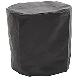 Veemoon UV-beständige Möbelabdeckung Für Runde Gartenmöbel - Wetterfeste Abdeckung Für Kleine Runde Tische Und Hocker Schützende Abdeckung in Elegantem Schwarz Langlebig Und Farbecht