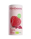 BUAH® Gefriergetrocknete Bio Himbeere | Himbeer-Chips Als Snack, Für Müsli & Desserts | Idealer Süßigkeiten Ersatz | Vegan & ohne Zuckerzusatz | 120g