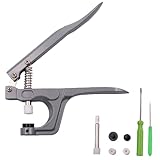 Metall Druckknopfzangen,Snaps Zangen,Kleidungs Druckknopfzange,Nähwerkzeug Knöpfe,Druckknopf Set mit Zange,Für DIY-Bekleidung,Lederhandwerk,Silber