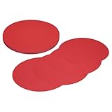 sourcing map 24 Stück Kreiskarton, 17,5 cm, runde Ausschnitte, Papier, dicke Papp-Kreise für Bastelarbeiten, Malbedarf, DIY-Projekte, Pinnwand-Dekoration, Rot