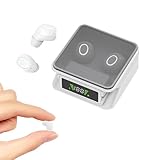 Unsichtbare Mini-Ohrhörer, kabellos, In-Ear-Kopfhörer, Bluetooth, versteckte Ohrhörer für kleine Ohren, ENC, Geräuschunterdrückung, winzige, weiche Low-Profile-Ohrhörer für Männer und Frauen, Schlafen