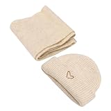 VALICLUD Teiliges Mädchen Wintermütze und Warmer Schal Weiches Hautfreundliches Material Besticktes Kuscheliger Kopfschutz für Kleine Mädchen Komfortabel und Dekorativ